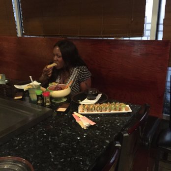 Fuji Grill - Enjoying my volcano bowl, tempura chicken and veggies and sushi. - Japanese Near Me - Niagara Falls, New York