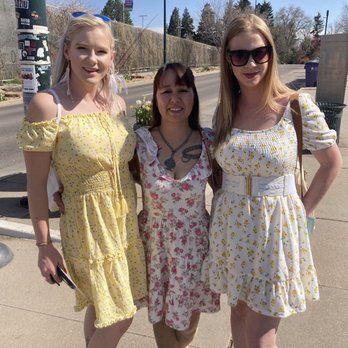 Denver Botanic Gardens - My fiancé on my left and our girlfriend on my right - Botanical Gardens Near Me - Denver, Colorado