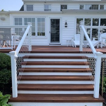 We Restore Decks - Cleaned and stained mahogany steps - Decks & Railing Near Me - Annapolis, Maryland
