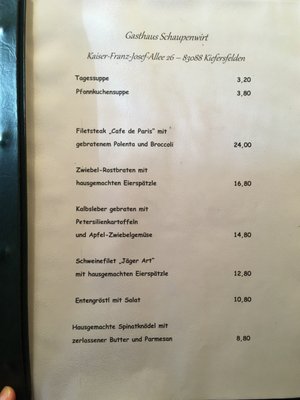 Menu photo 5 Schaupenwirt Kiefersfelden, BY