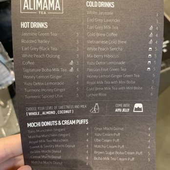 AlimamaTea - Menu - Desserts Near Me - New York, New York