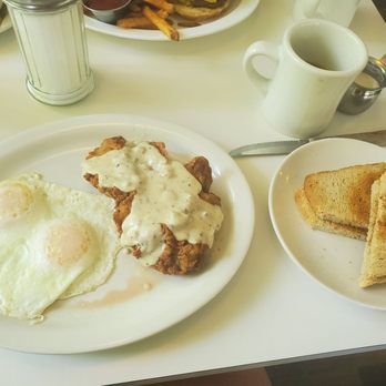 Gracie's Luncheonette - Chicken fried steak, homemade wheat toast, over easy eggs - American Near Me - Leeds, New York Gracie's Luncheonette - Chicken fried steak, homemade wheat toast, over easy eggs - American Near Me - Leeds, New York