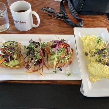 Cipriano's Kitchen - Avacado toast (croissant) and scrambled eggs - Italian Near Me - Waimea, Hawaii Cipriano's Kitchen - Avacado toast (croissant) and scrambled eggs - Italian Near Me - Waimea, Hawaii