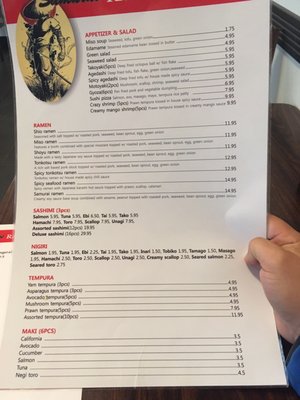 Menu photo 3 Samurai Ramen and Sushi Calgary, AB Menu photo 3 Samurai Ramen and Sushi Calgary, AB