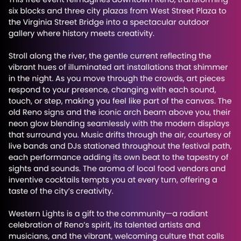 Western Lights - 2/21/25 FYI. - Festivals Near Me - Reno, Nevada Western Lights - 2/21/25 FYI. - Festivals Near Me - Reno, Nevada