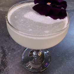 Jumak Skewers - "Soju Salad" an incredibly refreshing / light cocktail with an edible flower!!