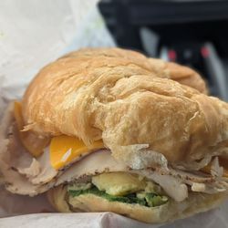 New Brew Cafe - Turkey Breakfast Croissant w/ added avocado