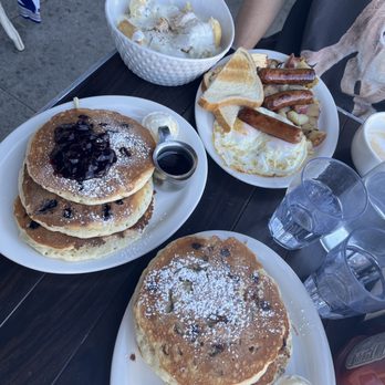 Millie's Cafe - Pasadena - Blueberry pancake stack, monkey banana pancake stack, two eggs & sausage, biscuits and gravy. - Breakfast & Brunch Near Me - Pasadena, California Millie's Cafe - Pasadena - Blueberry pancake stack, monkey banana pancake stack, two eggs & sausage, biscuits and gravy. - Breakfast & Brunch Near Me - Pasadena, California