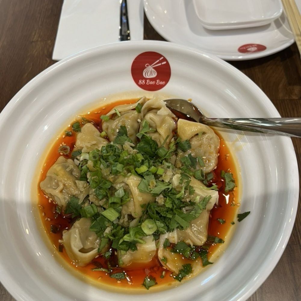 88 Bao Bao - Wonton in chili oil - Asian Fusion Near Me - Merced, California 88 Bao Bao - Wonton in chili oil - Asian Fusion Near Me - Merced, California