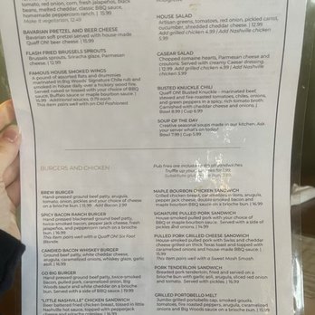 Hard Truth Distilling - Menu - front side - Distilleries Near Me - Nashville, Indiana Hard Truth Distilling - Menu - front side - Distilleries Near Me - Nashville, Indiana