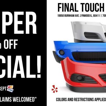 Final Touch Collision - Get all the auto body repair deals all the time! - Body Shops Near Me - Lynwood, Illinois