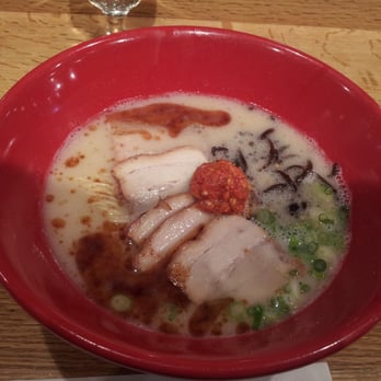 IPPUDO Westside - Another photo of the Akamaru Modern with extra pork - Ramen Near Me - New York, New York