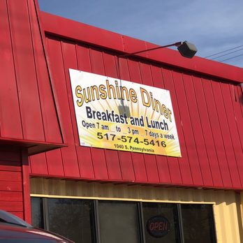 Sunshine Diner - a sign on the side of a building - Diners Near Me - Lansing, Michigan