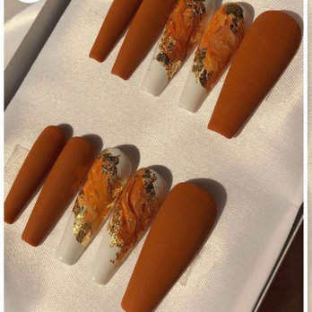 Diamond Hands Nail Spa - Inspiration from Pinterest. I didn't want the burnt orange so I got a lighter color. - Nail Salons Near Me - San Leandro, California Diamond Hands Nail Spa - Inspiration from Pinterest. I didn't want the burnt orange so I got a lighter color. - Nail Salons Near Me - San Leandro, California