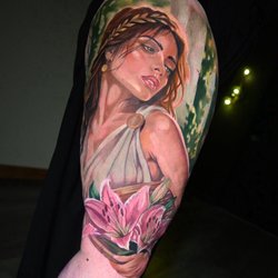 Ink Ink Tattoo & Piercing Studio - Thigh tattoo, Goddess
