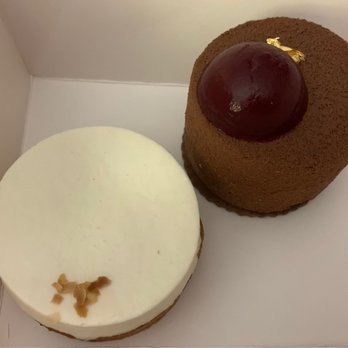 Left Bank Pastry - Coconut Mouse Caramel Tart (my favorite!) and Mogador - Bakeries Near Me - Olympia, Washington Left Bank Pastry - Coconut Mouse Caramel Tart (my favorite!) and Mogador - Bakeries Near Me - Olympia, Washington