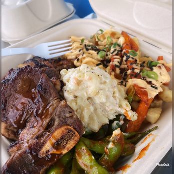 Island Style Grindz - meat and vegetables in a styrofoam container - Food Trucks Near Me Island Style Grindz - meat and vegetables in a styrofoam container - Food Trucks Near Me