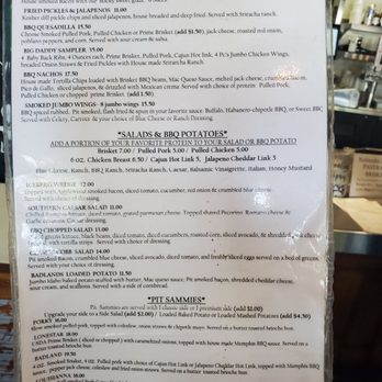 Badlands BBQ - Menu -front - Barbeque Near Me - Norco, California