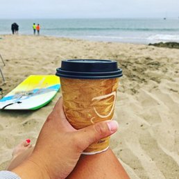 Only coffee shop on the boardwalk... no choice! Lol