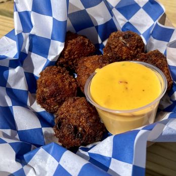 Urban Apples - Sauerkraut balls with queso - Cideries Near Me - Westfield, Indiana