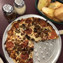 Gondolier - Small House special pizza without the green peppers and onions. Very tasty.