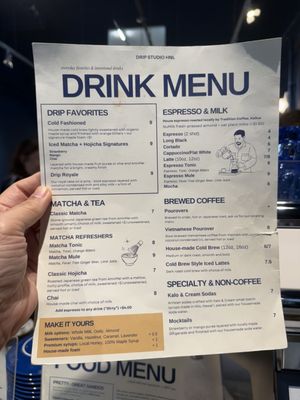 Menu photo 2 Drip Studio Honolulu, HI