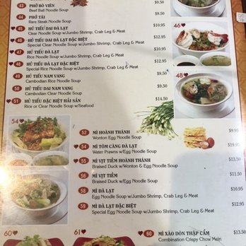 Da-Lat - Menu [pho & egg noodles] - Vietnamese Near Me - San Jose, California