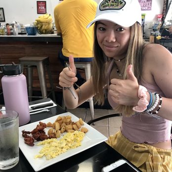 Atlantis Cafe - When this skinny twig ate all her food, it means it’s great food! 😊 - Coffee & Tea Near Me - Miami, Florida