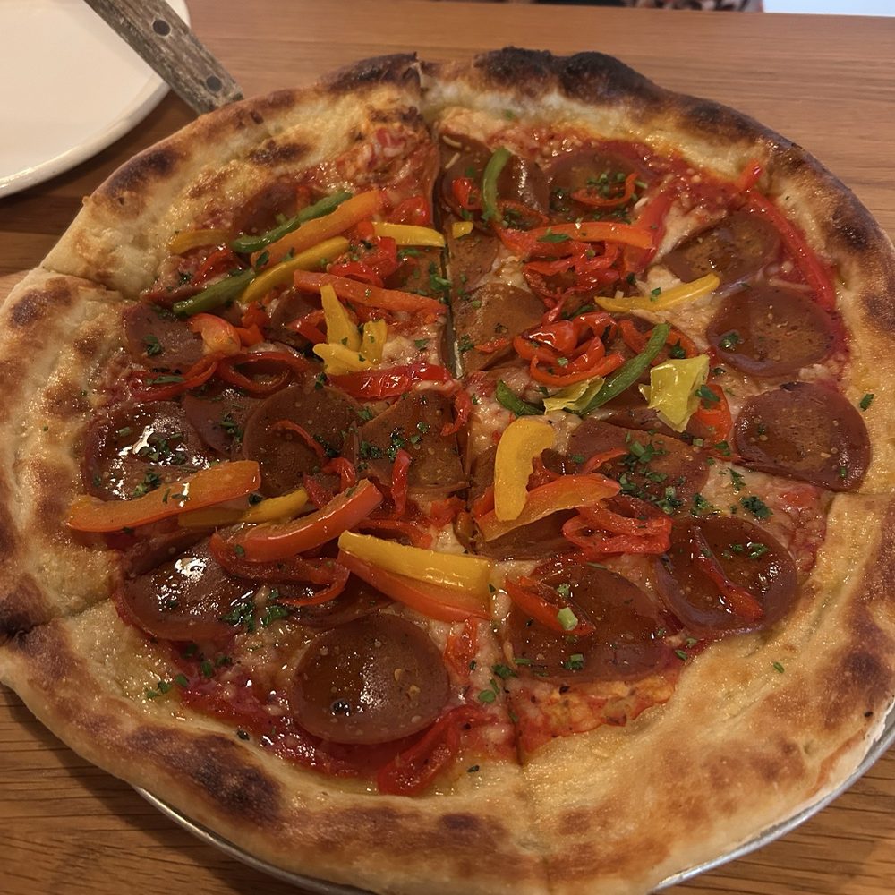 Harvest - Brewery - Vegan pepperoni and peppers - Pizza Near Me - Columbus, Ohio Harvest - Brewery - Vegan pepperoni and peppers - Pizza Near Me - Columbus, Ohio