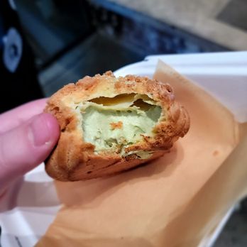 AlimamaTea - Matcha cream puff. Solid. - Desserts Near Me - New York, New York