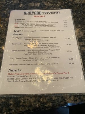 Menu photo 6 The Rail Yard Tavern Fair Lawn, NJ Menu photo 6 The Rail Yard Tavern Fair Lawn, NJ