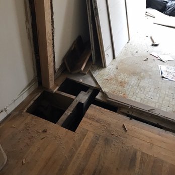 Bay Area Kitchen and Bath - Holes cut into our floor for "inspection" and left that way. - General Contractors Near Me - Pleasanton, California Bay Area Kitchen and Bath - Holes cut into our floor for "inspection" and left that way. - General Contractors Near Me - Pleasanton, California