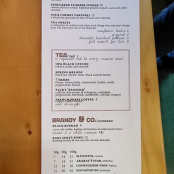 Kachka - Menu (2 of 4). 9/22/2022 - Russian Near Me - Portland, Oregon
