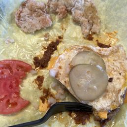 The Top Bun is all soggy and only about 1/2 is even there.
