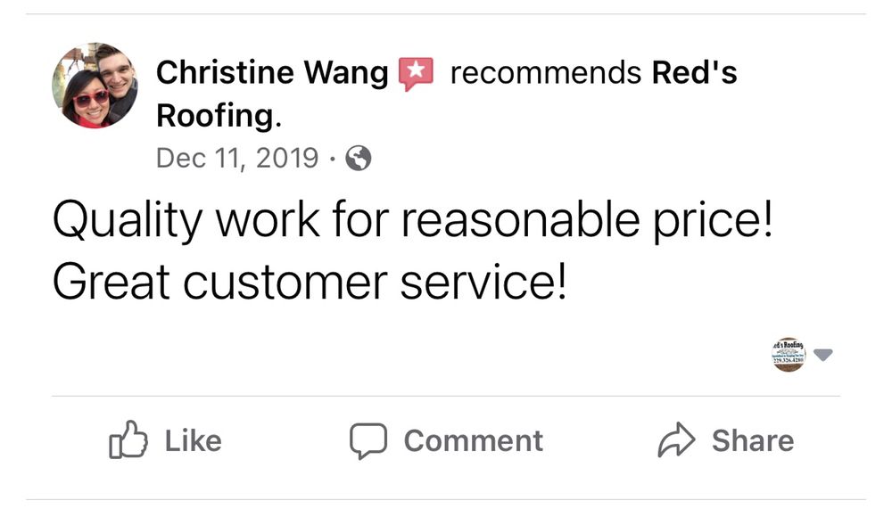 Slide of Red's Roofing & Construction