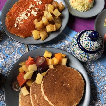 Yerba Buena del Sisal - Pancakes and huevos rancheros. - Mexican Near Me - Valladolid, YUC Yerba Buena del Sisal - Pancakes and huevos rancheros. - Mexican Near Me - Valladolid, YUC