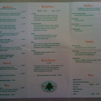 The Cedar Tree Restaurant - the menu - Lebanese Near Me - North Bay, Ontario The Cedar Tree Restaurant - the menu - Lebanese Near Me - North Bay, Ontario