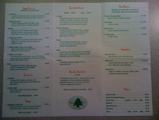 Menu photo 1 The Cedar Tree Restaurant North Bay, ON Menu photo 1 The Cedar Tree Restaurant North Bay, ON