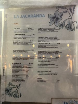 Menu photo 2 La Jacaranda Oaxaquena San Jose, CA Menu photo 2 La Jacaranda Oaxaquena San Jose, CA