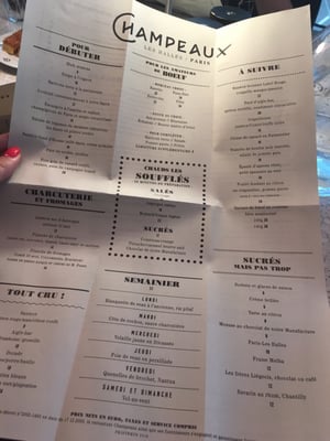 Menu photo 5 Champeaux Paris, 75