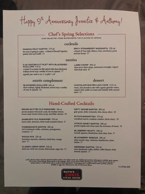 Menu photo 2 Ruth's Chris Steak House Pasadena, CA Menu photo 2 Ruth's Chris Steak House Pasadena, CA