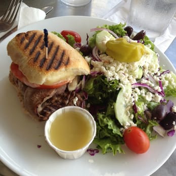 Simon's Coffee House - Half London panini and Greek salad - Delis Near Me - Sarasota, Florida