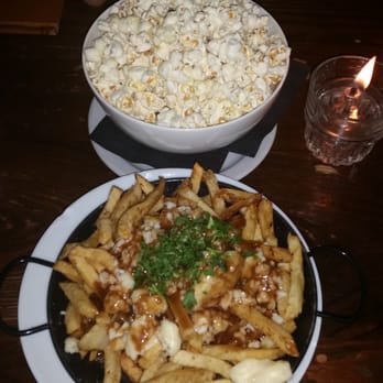Six Acres - Poutine without the shallots and popcorn - Pubs Near Me - Vancouver, British Columbia Six Acres - Poutine without the shallots and popcorn - Pubs Near Me - Vancouver, British Columbia