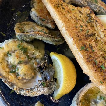 SoLou - Chargrilled oysters, not crispy enough for my liking. - New American Near Me - Baton Rouge, Louisiana