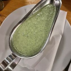 Green sauce on the side