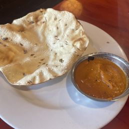 Papad with chutney