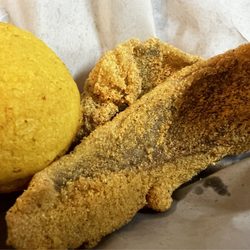 Lindsey's Hospitality House & Barbecue - Catfish and cornbread