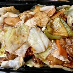 China City Super Buffet - Twice cooked pork, although it's mostly cabbage