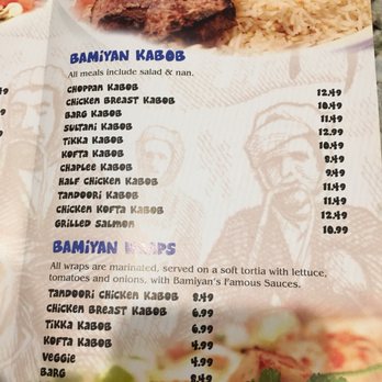 Bamiyan Kabob - Menu - Afghan Near Me - Richmond Hill, Ontario