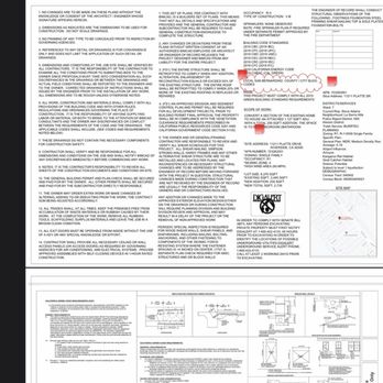 BIMCAD Drafting Services - A comprehensive architectural drawing displaying roof framing, structural details, and construction notes, used for building projects. - Architects Near Me